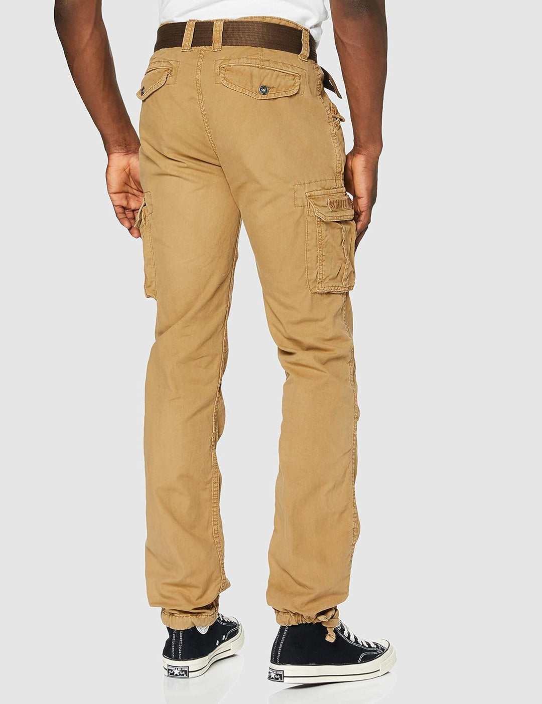 Schott NYC Herren Klassische Hose, Beige