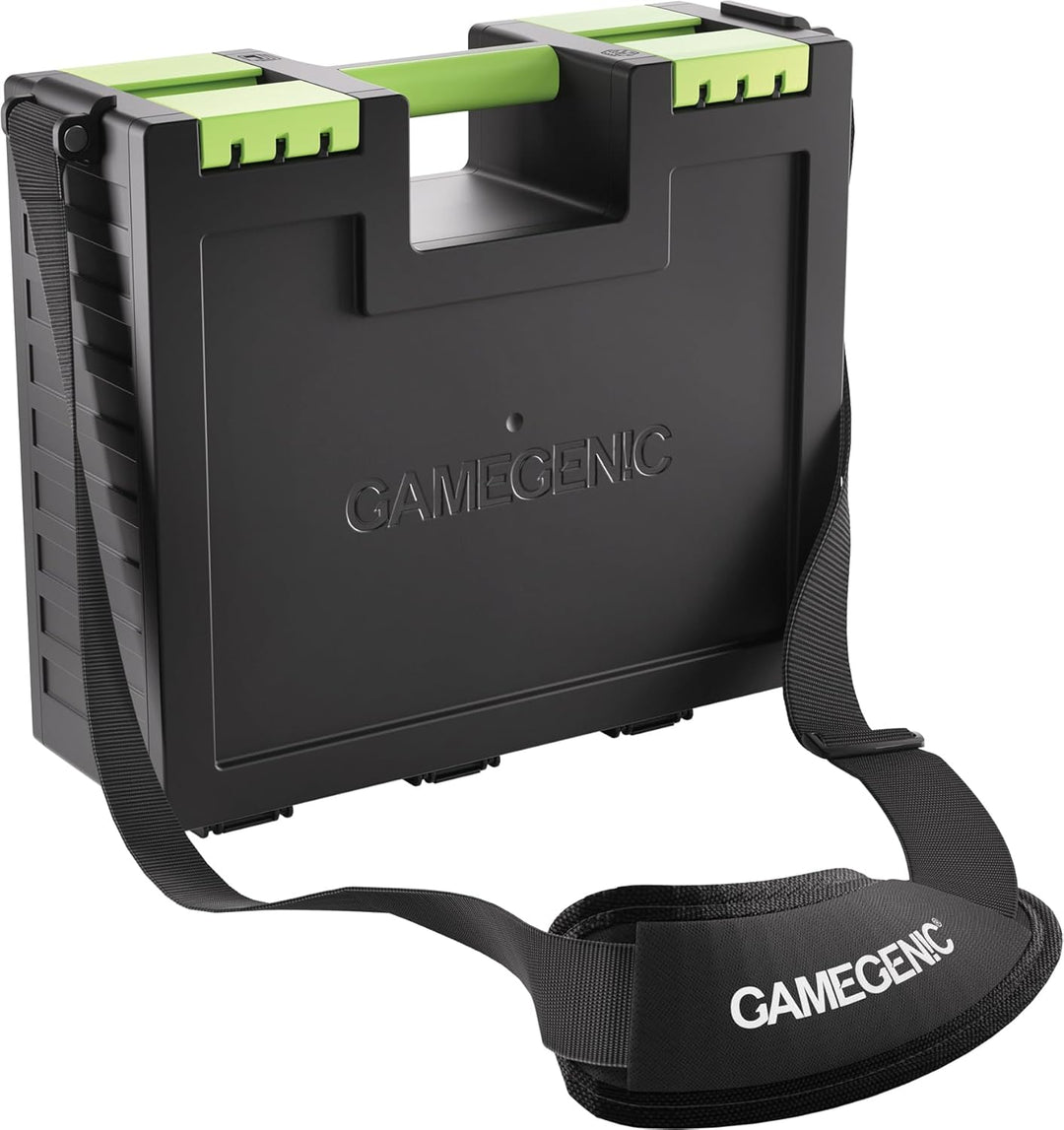 Gamegenic, Game Castle Black/Green, Aufbewahrungstasche für Karten und Spielzubehör mit optionalem S