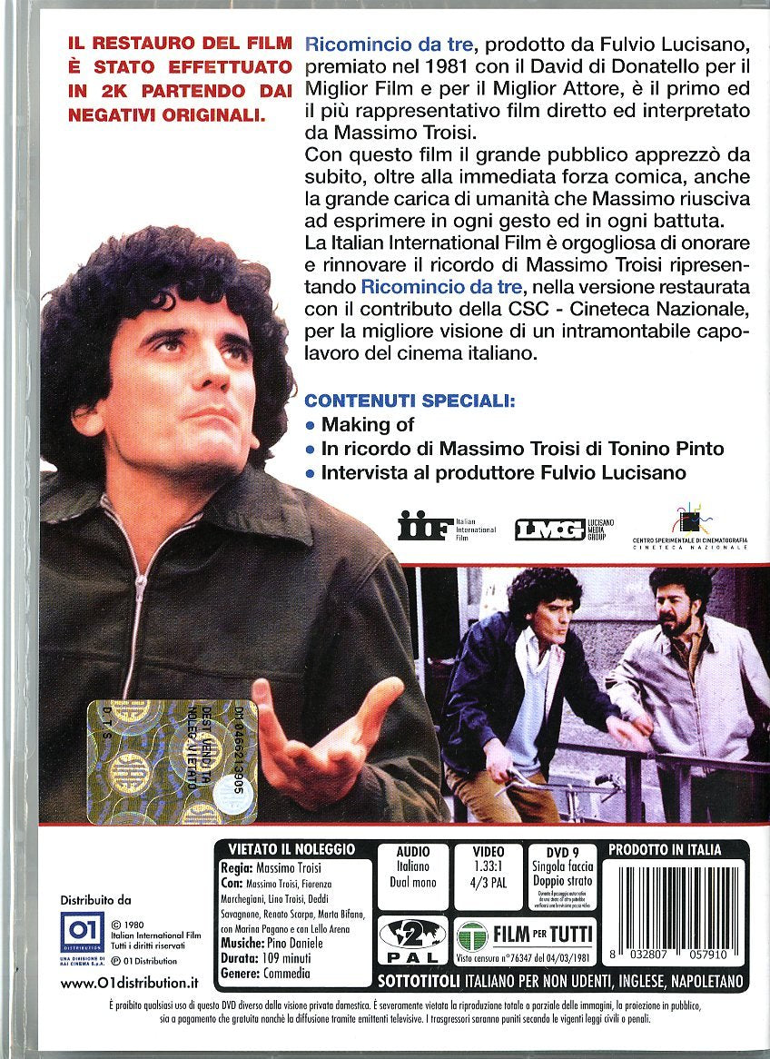 Ricomincio da tre [IT Import], DVD