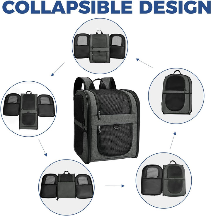 Apollo Walker Pet Carrier Backpack for Large/Small Cats and Dogs, Puppies, Safety Features and Cushi