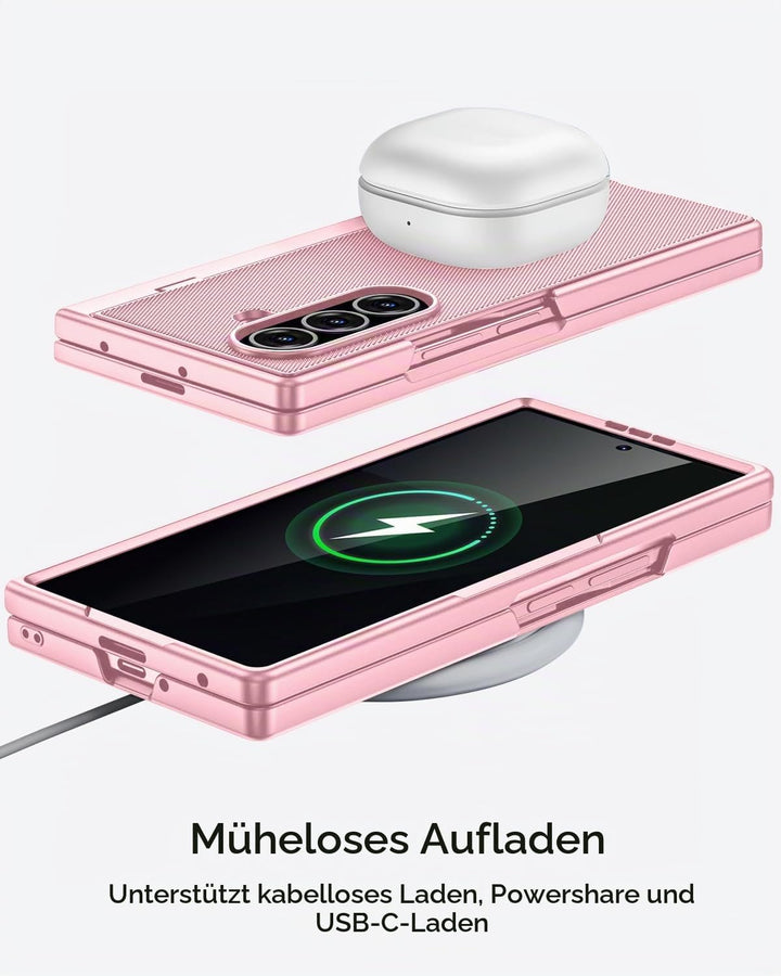 Miimall Kompatibel mit Samsung Galaxy Z Fold 7 Hülle mit S-Pen &amp; Stifthalter, [HD Displayschutz] Ult