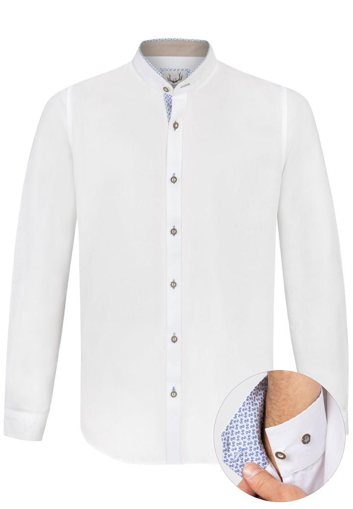 Stockerpoint Herren Raffa Hemd S Weiss-blau, S Weiss-blau