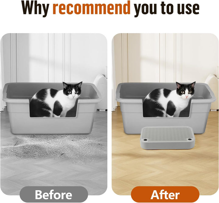 Katzentreppe, Katzentoilette Rampenmatte mit Filterfunktion, Katzen Stufen für automatische selbstre