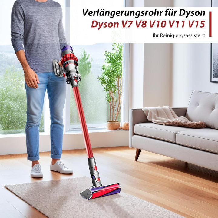 Verlängerungsrohr kompatibel mit Dyson V7 V8 V10 V11 V15 - Ersatz Teleskop-Saugrohr für Dyson, Starr