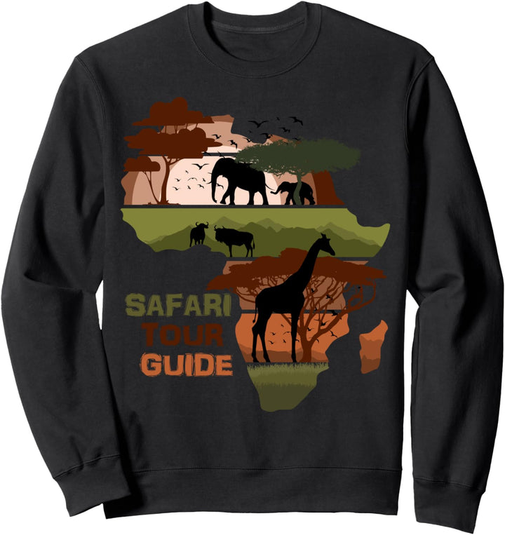 Safari Tour Guide Afrika Sonnenuntergang Kontinent Natur Sweatshirt