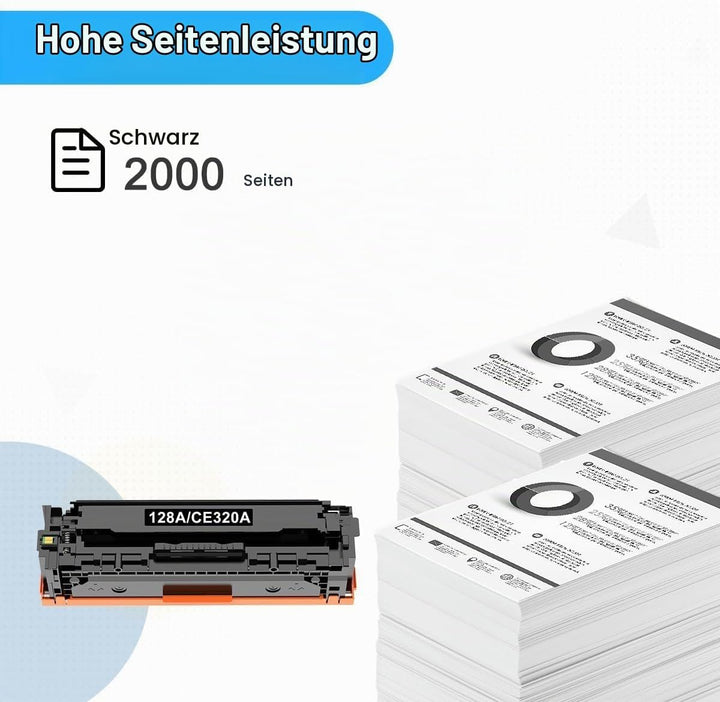 128A CE320A Toner Kompatibel für HP 128A Schwarz CE320A Laserjet Pro CM1415FN Color MFP CP1525N CP15