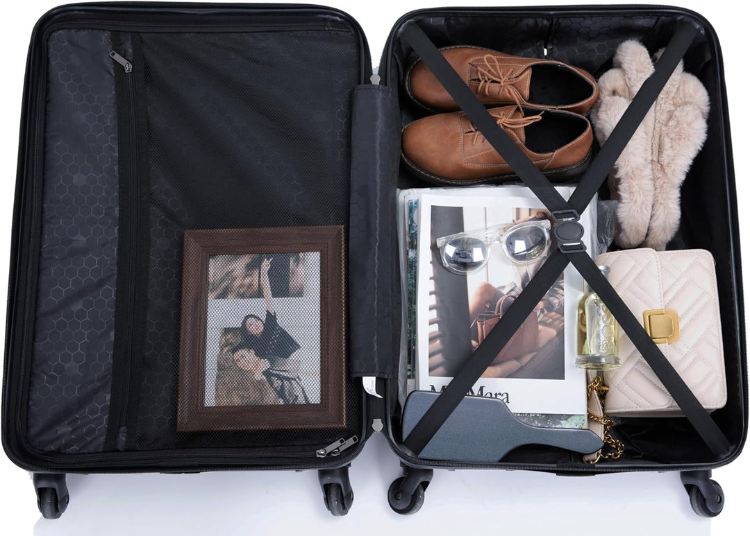 Travelhouse Bali 3-TLG. Koffer-Set Reisekoffer Reisetrolley Hartschale aus ABS, (Lila)