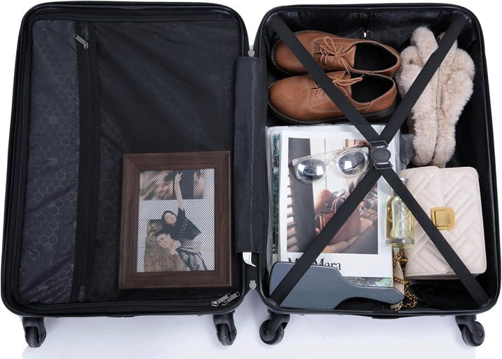 Travelhouse Bali 3-TLG. Koffer-Set Reisekoffer Reisetrolley Hartschale aus ABS, (Lila)