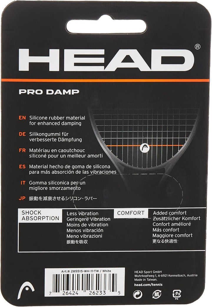 Head Unisex-Erwachsene Xtremesoft Griffband, weiss, Einheitsgrösse &amp; Schlägerzubehör Pro Damp 2er Te