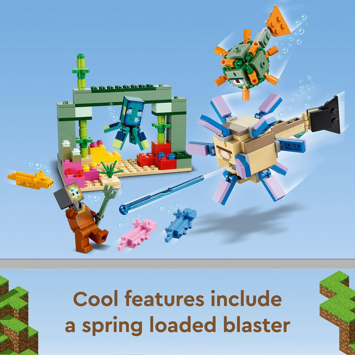 LEGO Minecraft The Guardian Battle 21180 Building Kit; Underwater Adventure Playset; Great Gift for