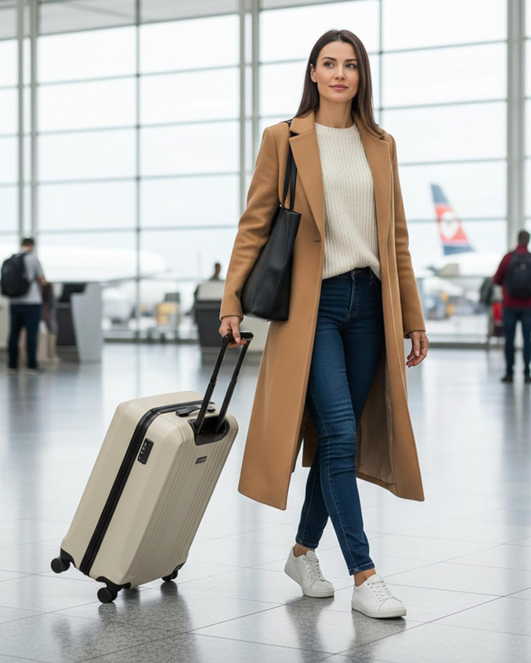 FERGÉ Kofferset 3 TLG Hartschale mit TSA-Zahlenschloss Cannes Reisekoffer Trolley-Set (Handgepäck, L