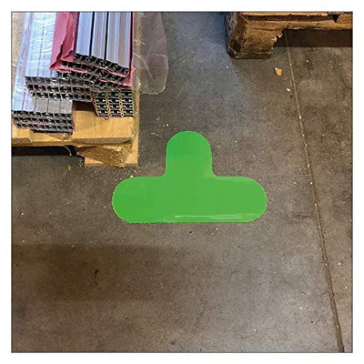 Selbstklebende Bodenmarkierung - T-Stück/T-Form - Formstücke für Arbeitsbereiche, Lagerflächen und T