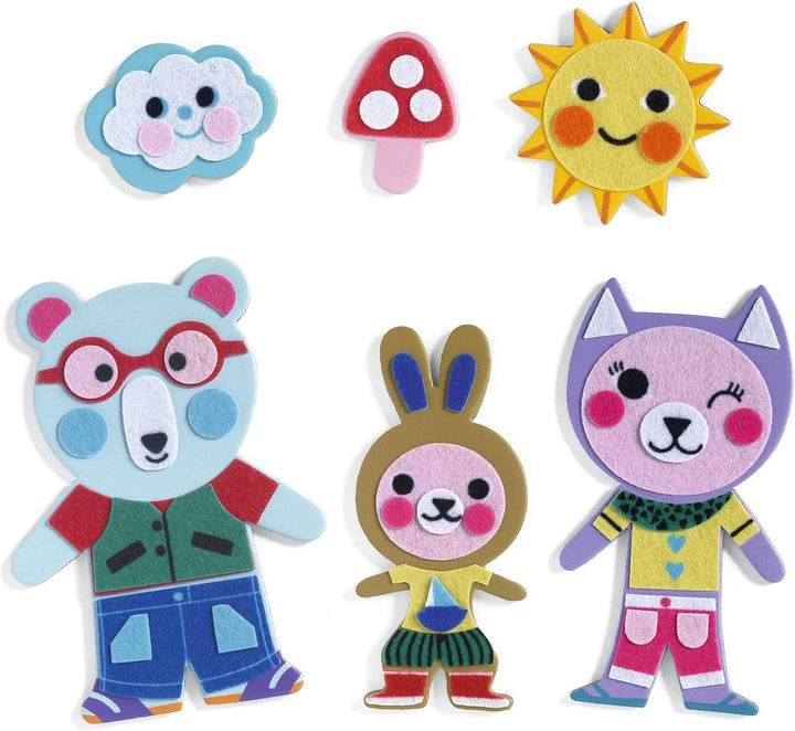 Djeco Kreativ-Mosaikset Funky Family - Sticker und Magnete FSC Mix