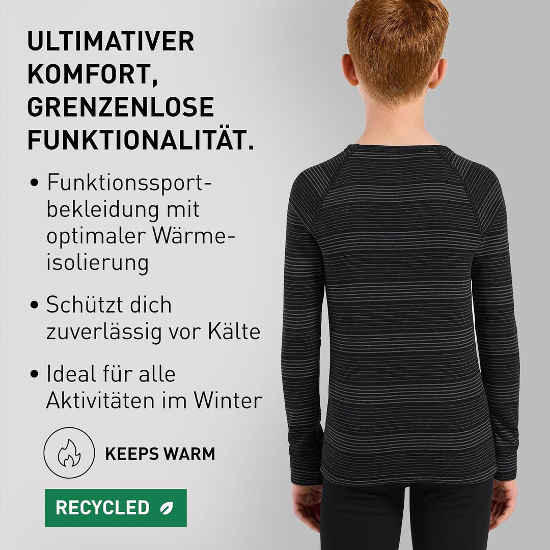 Odlo Active Warm ECO Baselayer Black - Grey Melange 104, Black - Grey Melange 104