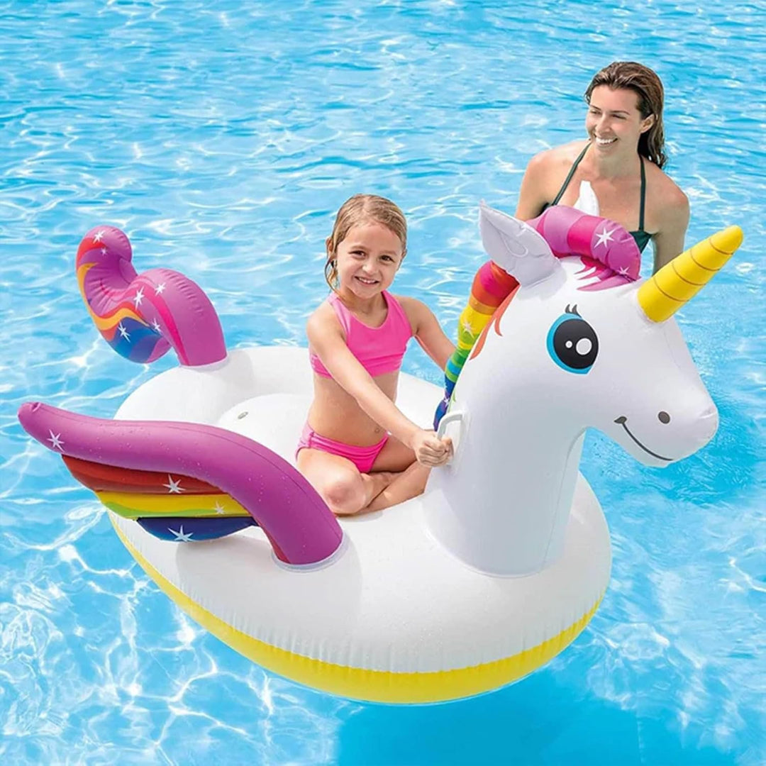 Intex Mega gelbe Ente, aufblasbare Insel Einhorn 89" x 68", Einhorn 89" x 68"