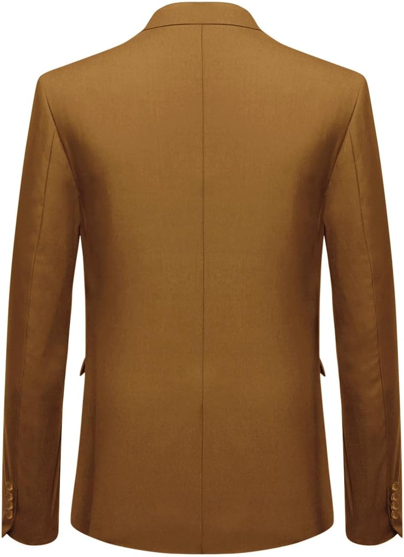 Allthemen Herrenanzug 2 Teilig Slim Fit Anzüge Business Hochzeitanzug für Männer L Khaki, L Khaki