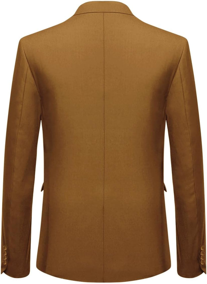 Allthemen Herrenanzug 2 Teilig Slim Fit Anzüge Business Hochzeitanzug für Männer L Khaki, L Khaki