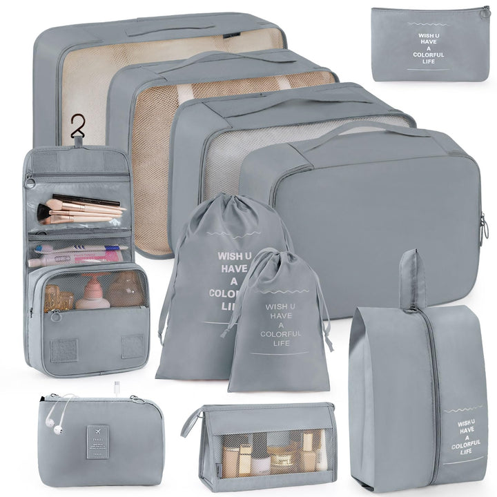 Anjing Koffer Organizer 11-teilig, Packing Cubes, leichte Reisegepäck-Organizer, platzsparend, wasse