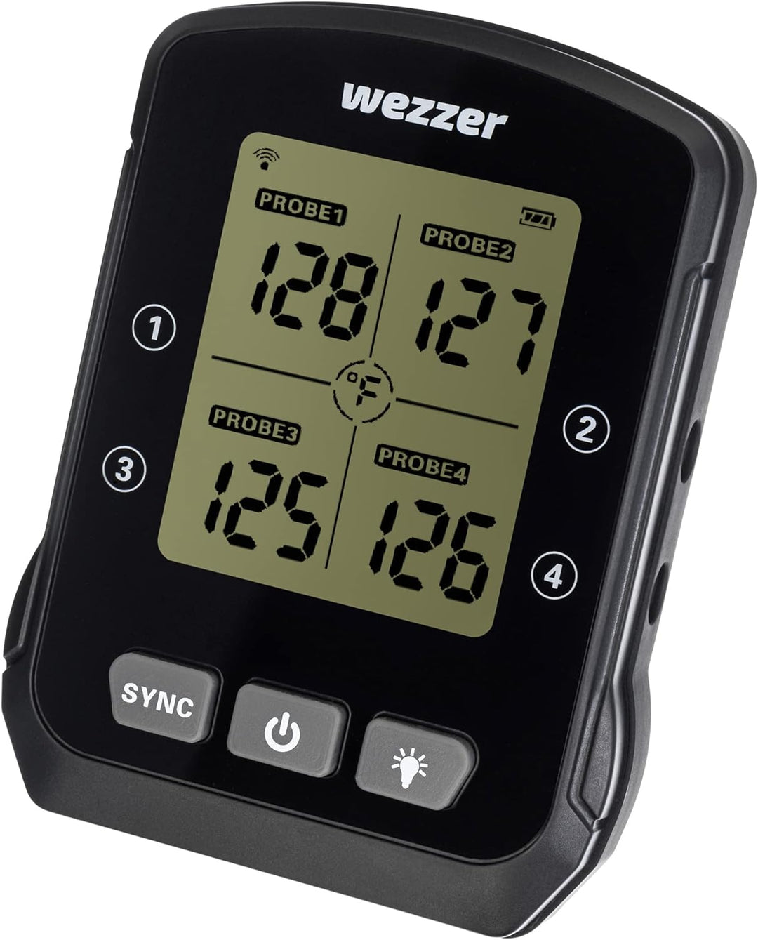 Levenhuk Wezzer Cook MT90 Kochtemperaturgerät mit 4 Thermosonden an Flexiblen Kabeln und Erweiterten