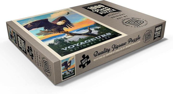 Voyageurs National Park: Bald Eagle, Vintage Poster - Premium 1000 Teile Puzzle - MyPuzzle Sonderkol