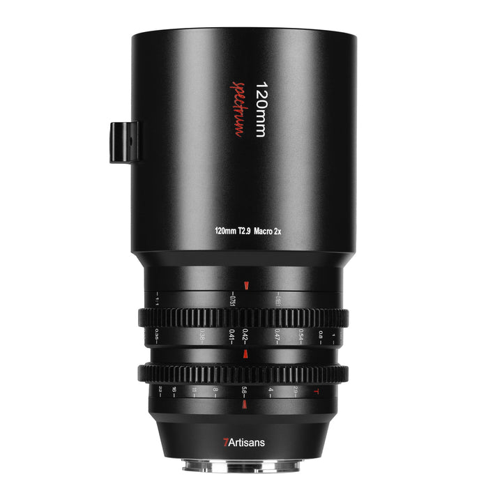 7artisans 120 mm T2.9 Macro 2X Cine-Objektiv, manuelles Cine-Objektiv mit festem Fokus, kompatibel m