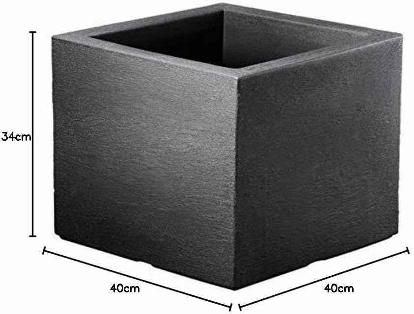 Pflanztopf Kubus quadratisch anthrazit aus Kuststoff (40 x 40 cm)
