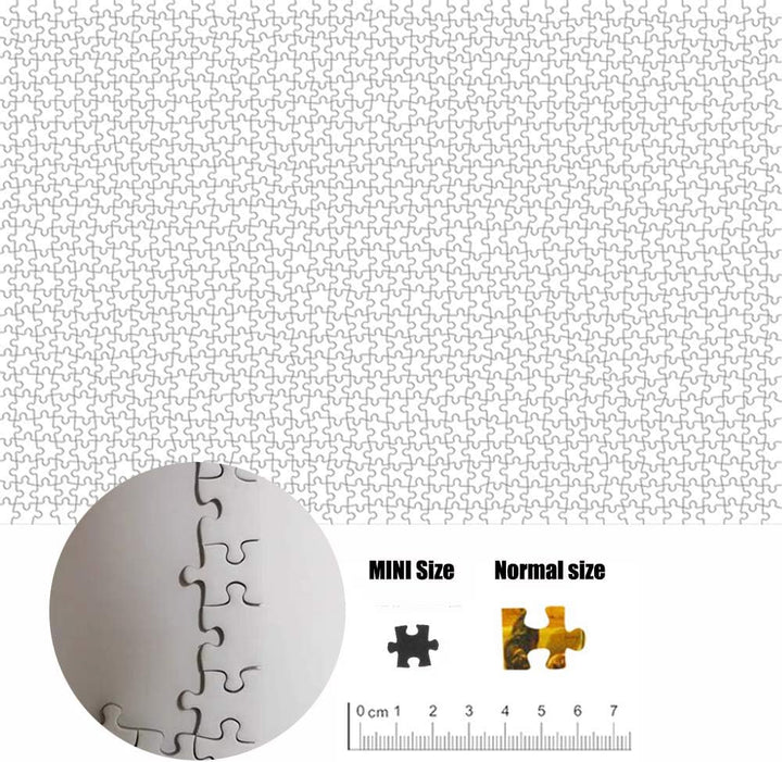1000 Teile Mini Weiss Puzzle, Blanko Puzzle Zum Selbst Bemalen, 42cm*29.7cm 2mm Schwieriges Rahmen P