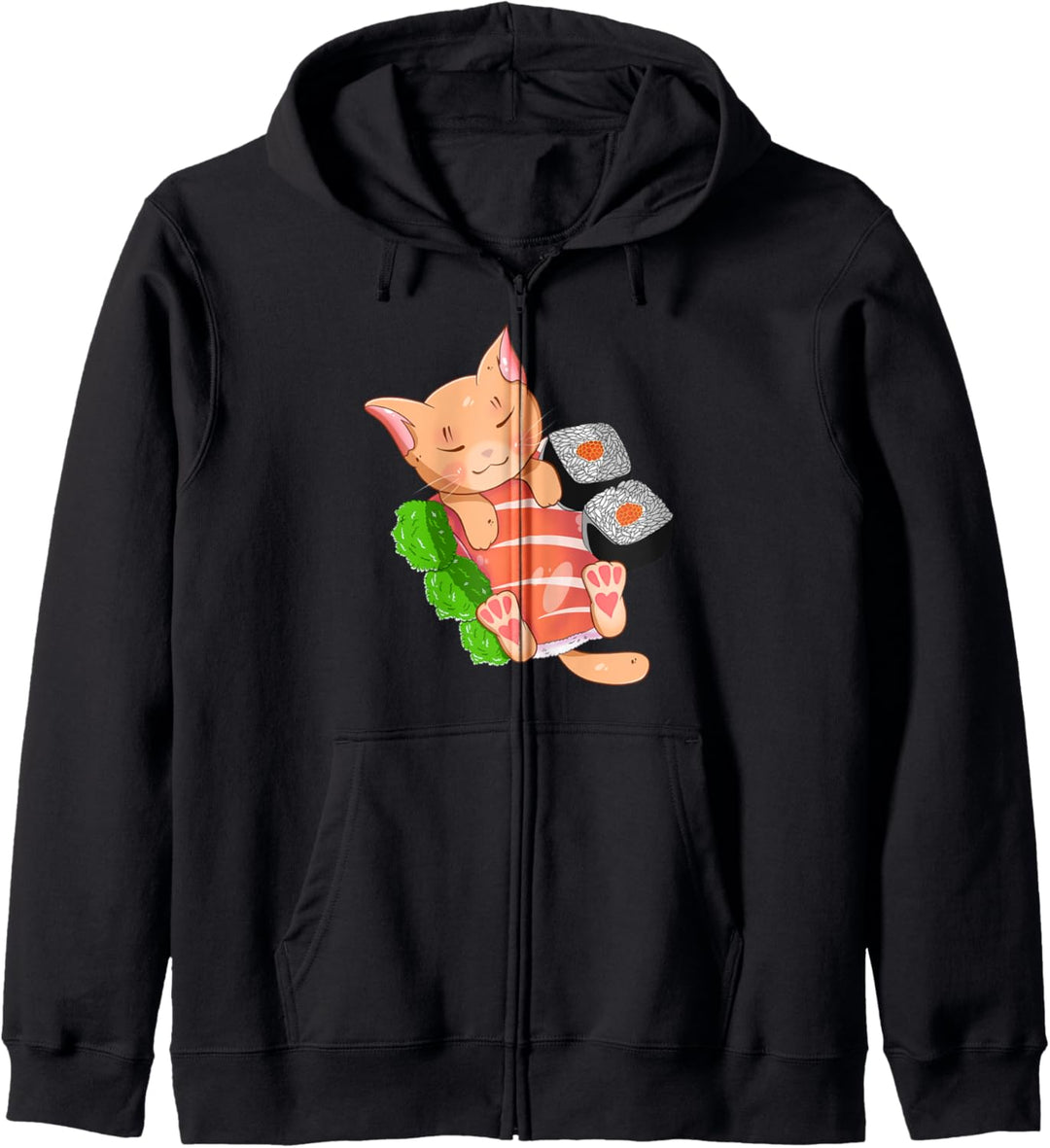 Sushi Anime Katze Kapuzenjacke