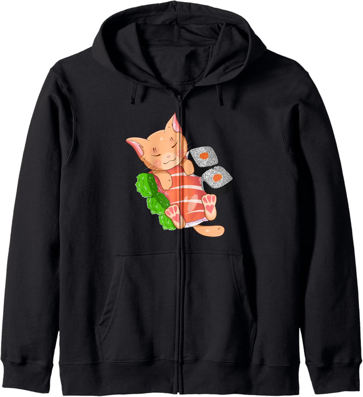 Sushi Anime Katze Kapuzenjacke