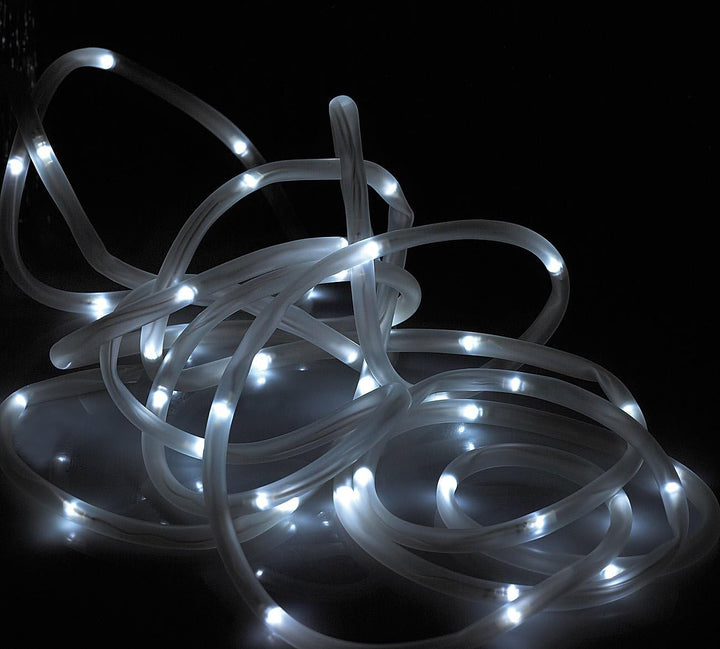 LunLunartec Solar Lichtband: 7 Meter Solar-Lichtschlauch mit 50 LEDs in Brillantweiss (Solar Lichter