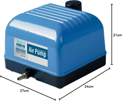 AquaForte Hi-Flow V-60 Luftpumpe, Aluminiumgehäuse, Leise und Leistungsstark, Leistung 35 Watt, Kapa