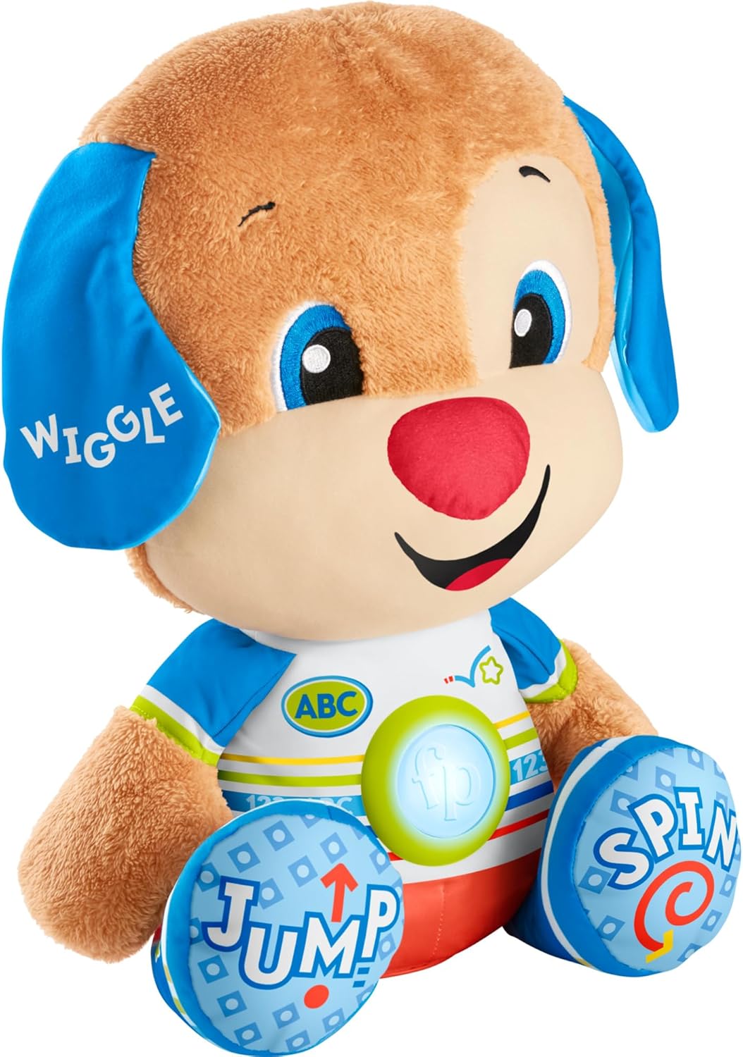 Fisher-Price HCJ15 - Lernspass Riesen Hündchen, grosses musikalisches Plüschtier mit Lerninhalten fü