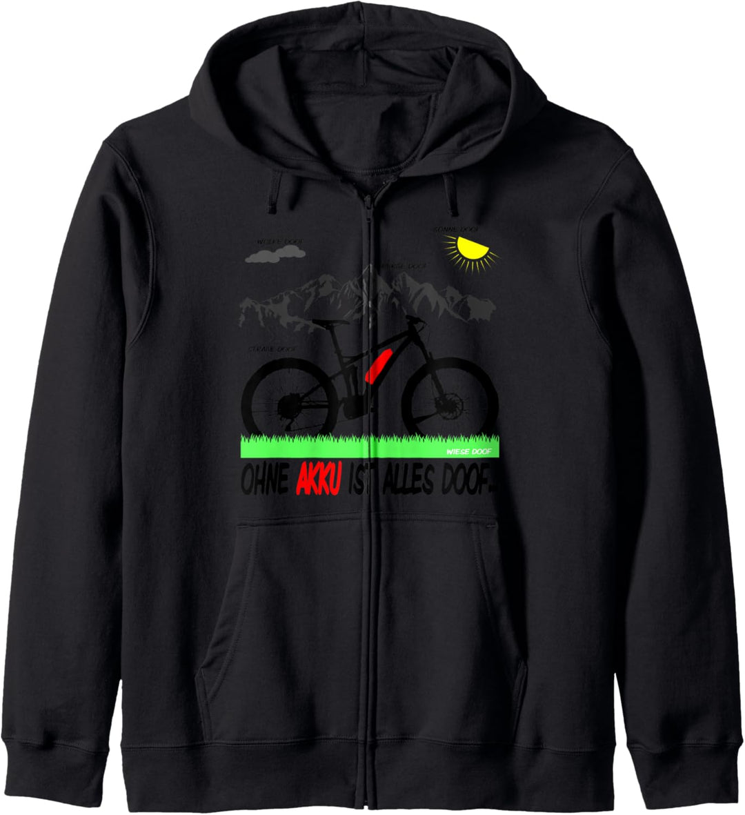 E-Bike Fahrer Geschenk T-Shirt Ebike Pedelec Elektrofahrrad Kapuzenjacke