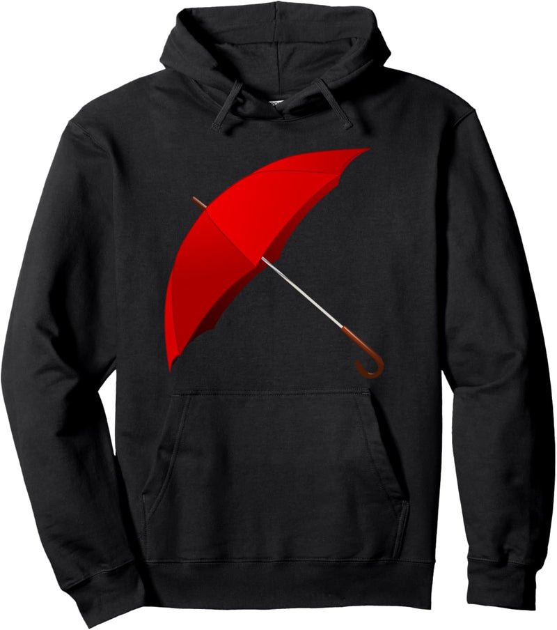 Roter Regenschirm Pullover Hoodie