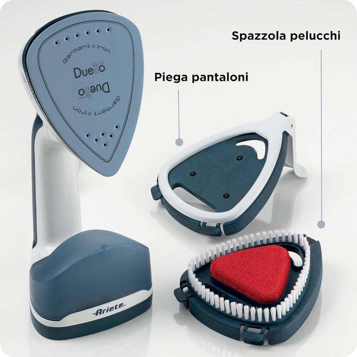 Ariete 6246 Duetto Garment, Bügeleisen Vertikales Dampfbügeleisen und Bügeleisen mit Antihaft-Kerami