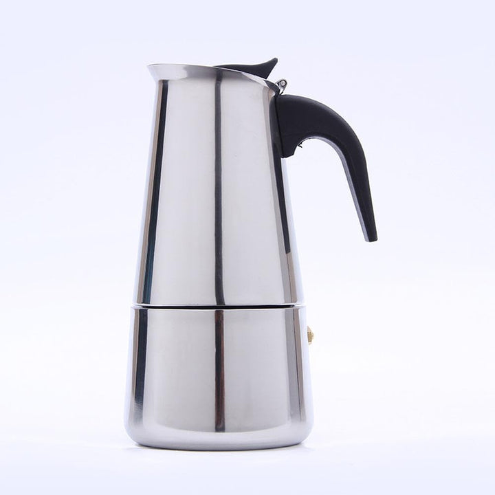 Espressokocher aus Hochwertigen Edelstahl, Induktion, für alle Herdarten Geeignet 2-4 Tassen Italien