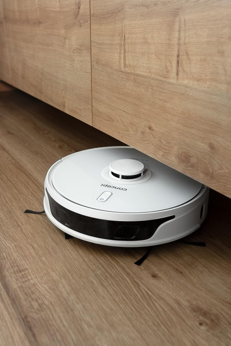 Concept VR3450 Roboterstaubsauger mit Wischmopp 2in1 Perfect CLEAN Laser 3D, Weiss