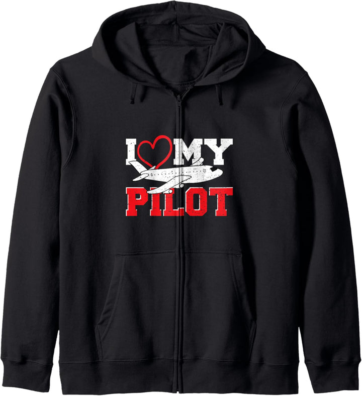 Liebe: I Love My Pilot - Pilot Kapuzenjacke