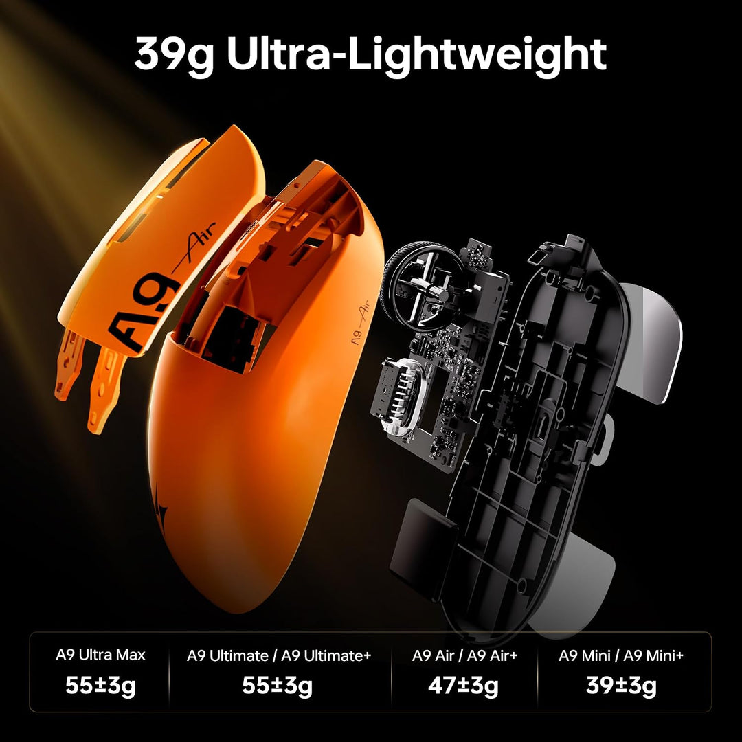 ATK Dragonfly A9 Ultimate Wireless Gaming Maus (A9 Air, Weiss) White A9 Air, White A9 Air