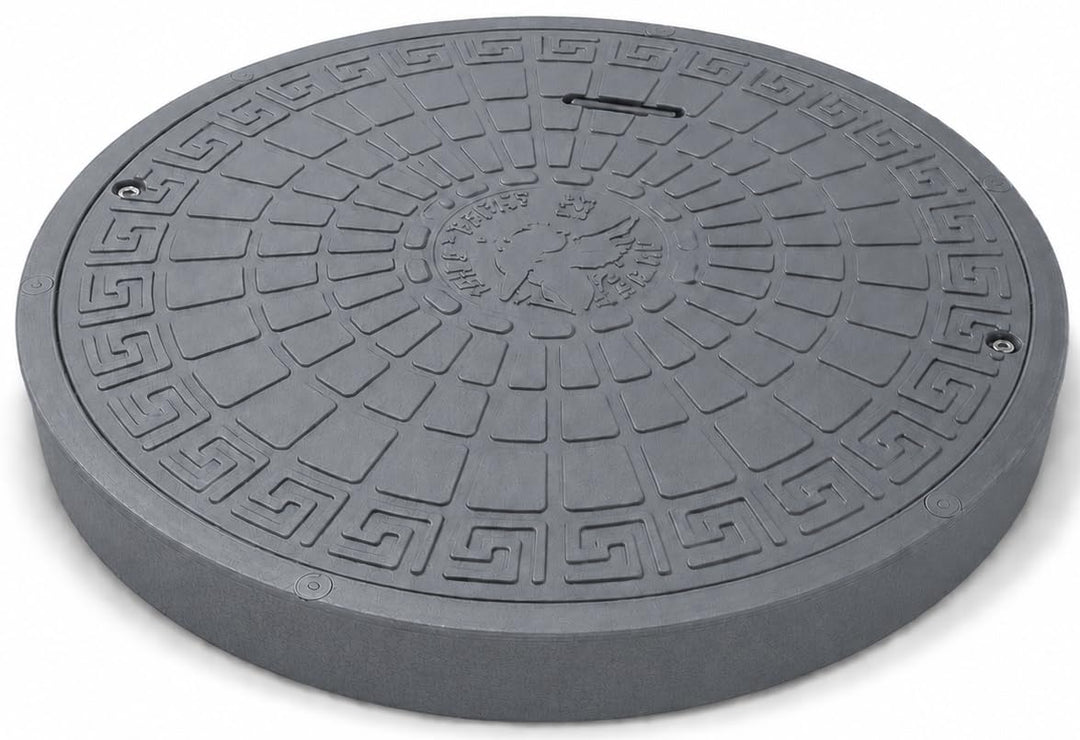 BABYLONPLAST Schachtabdeckung, Schachtdeckel DN615/730, 50 kN - Hochbelastbarer Kunststoff Kanaldeck