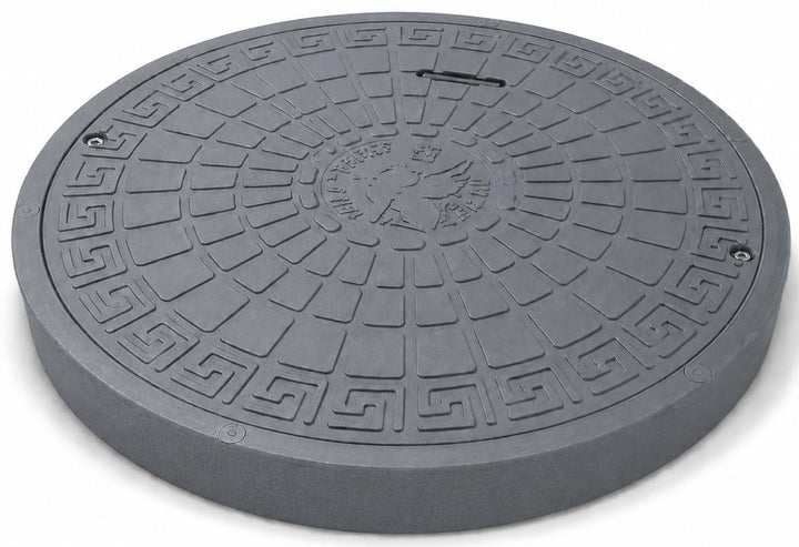 BABYLONPLAST Schachtabdeckung, Schachtdeckel DN615/730, 50 kN - Hochbelastbarer Kunststoff Kanaldeck