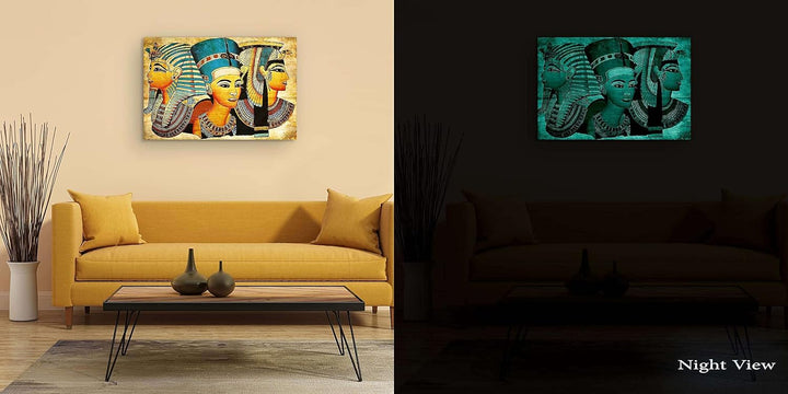 Startonight Bilder Ägyptische Götter, Leinwandbilder Moderne Kunst, Abstrakte Wanddeko Kunstdrucke,