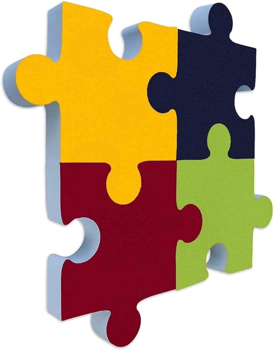 platino24 Schallabsorber-Set Puzzle aus Basotect G+ mit Akustikfilz, Akustikbild aus 1x Nachtblau, 1