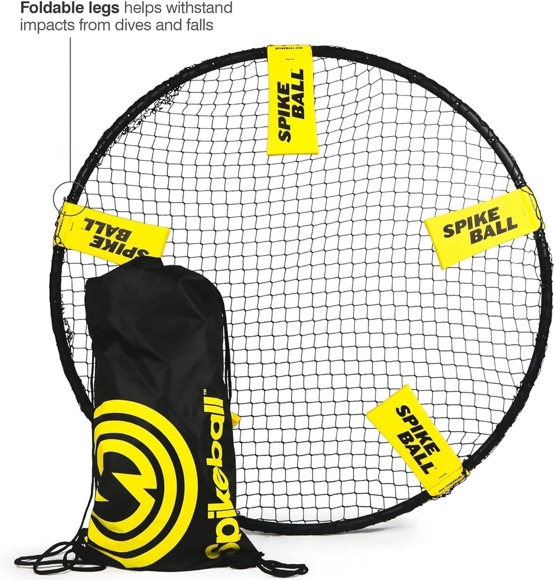 Spikeball Standard 3-Ball-Set – Spiel für Garten, Strand, Park, drinnen Gelb/Schwarz Single, Gelb/Sc
