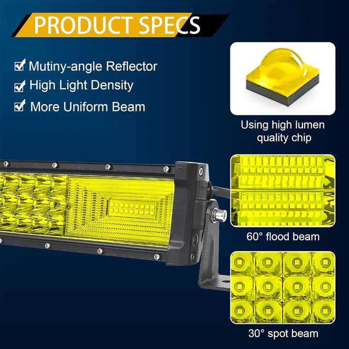 RIGIDON wasserdichte Led lichtleiste, 12V 24V 22 Zoll 55cm 270W Offroad Beleuchtung led Work Light b