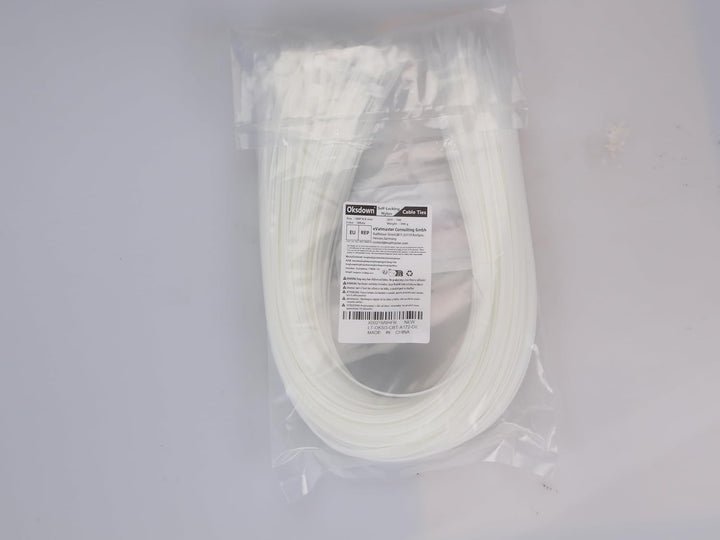 Kabelbinder Weiss 600mm × 4,8mm Nylon 100 Stück UV Beständig Kunststoff Kabelbinder Zugfestigkeit Vo