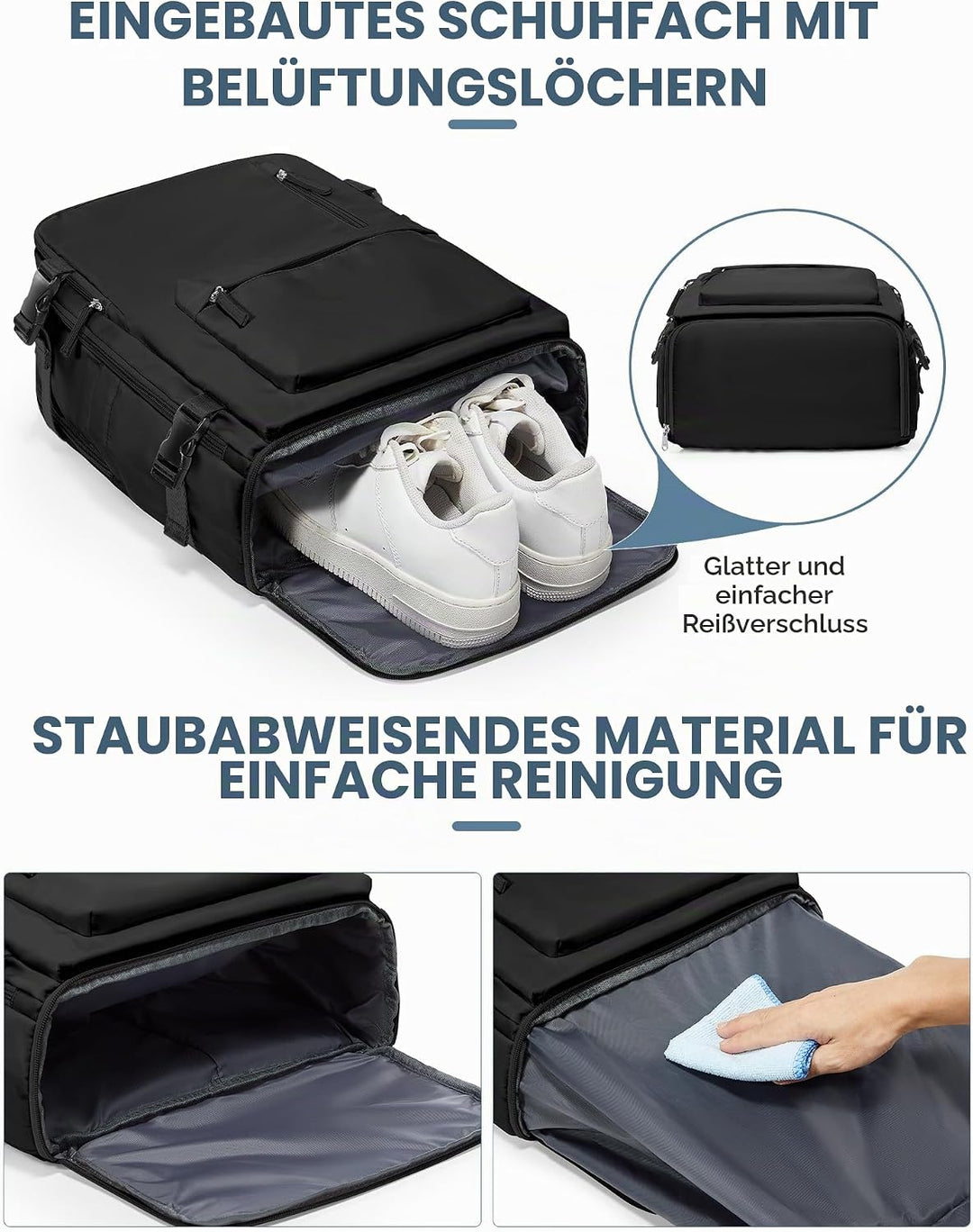 BJLFS Rucksack Handgepäck Flugzeug Ryanair Handgepäck 40x20x25 Rucksack Easyjet Handgepäck 45x36x20