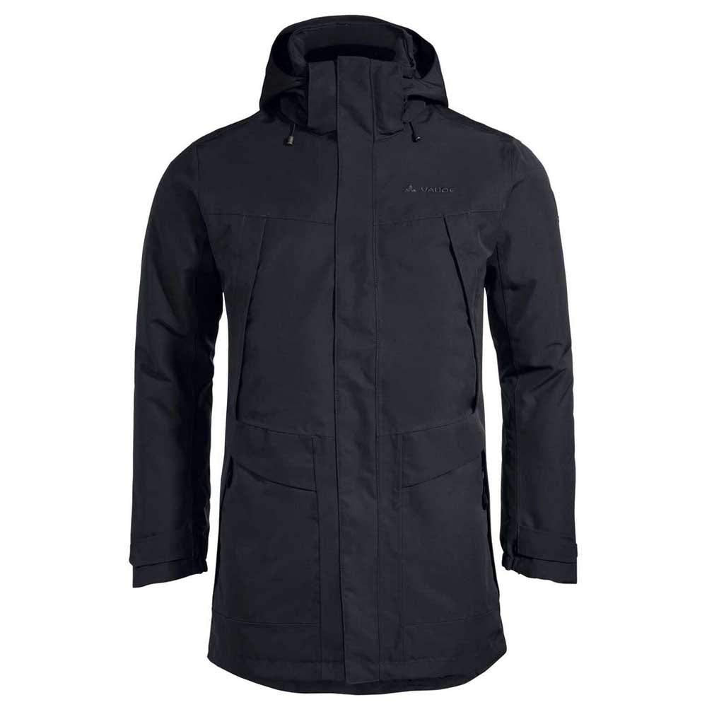 VAUDE Men's Idris Wool Parka - Winterparka Herren - wasserdicht XXL Schwarz, XXL Schwarz