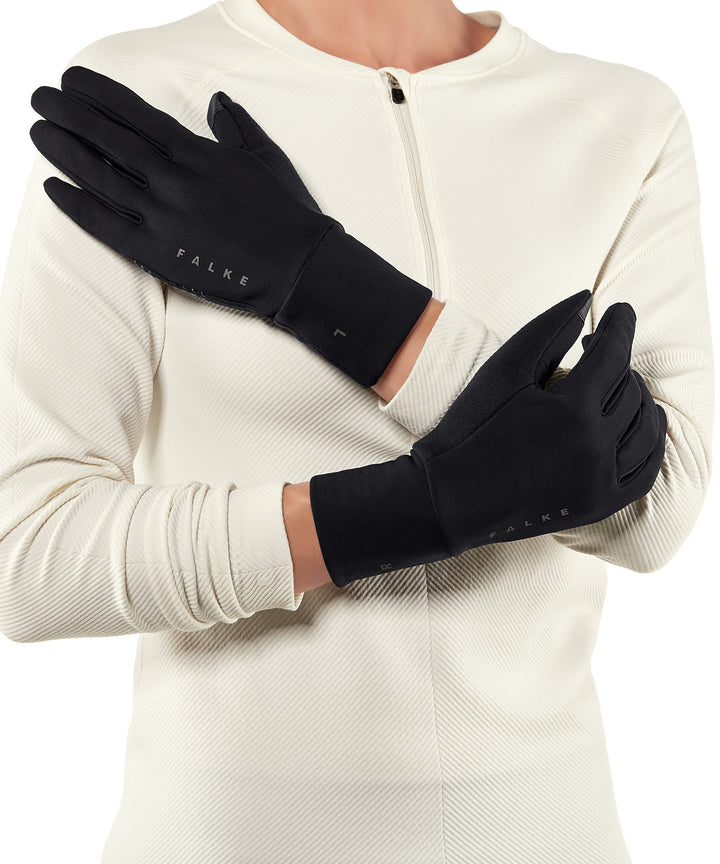 FALKE Unisex Brushed Handschuhe warm Touchscreen-kompatibler Daumen und Zeigefinger mit Reflektoren