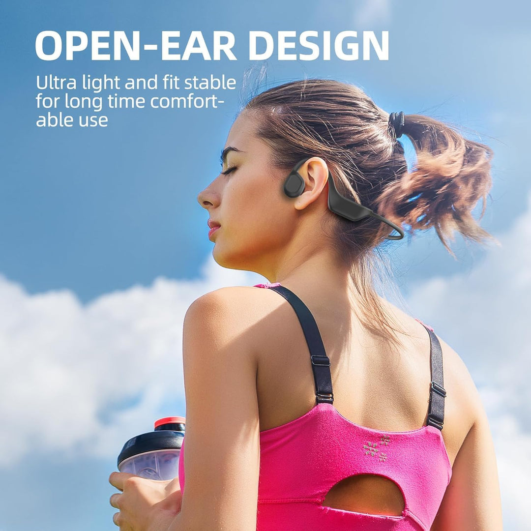 eppfun Knochenschall Kopfhörer, Open-Ear Sport Bluetooth Kopfhörer, Bone Conduction Headphones für T